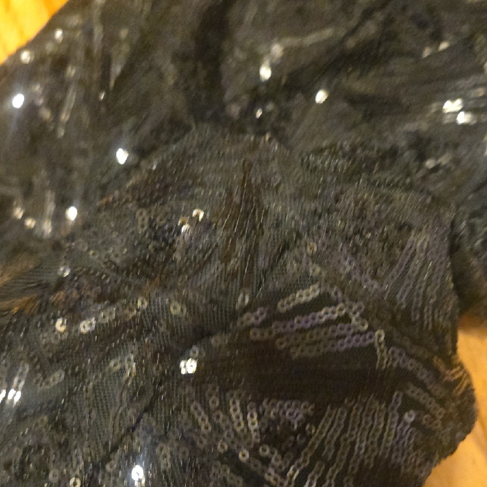 Emerald Sundae Black Sequin Asymmetrical Cocktail… - image 3